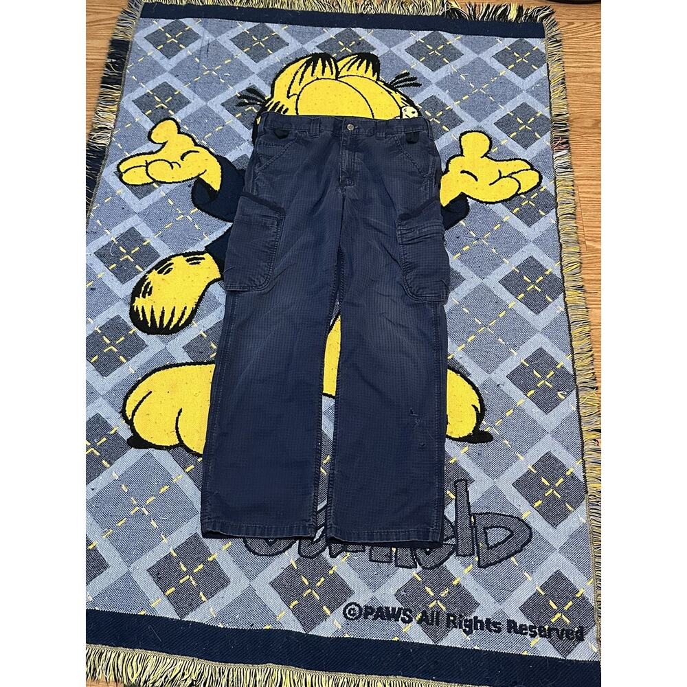 Vintage Carhartt Navy Blue Cargo Pants Travis Style